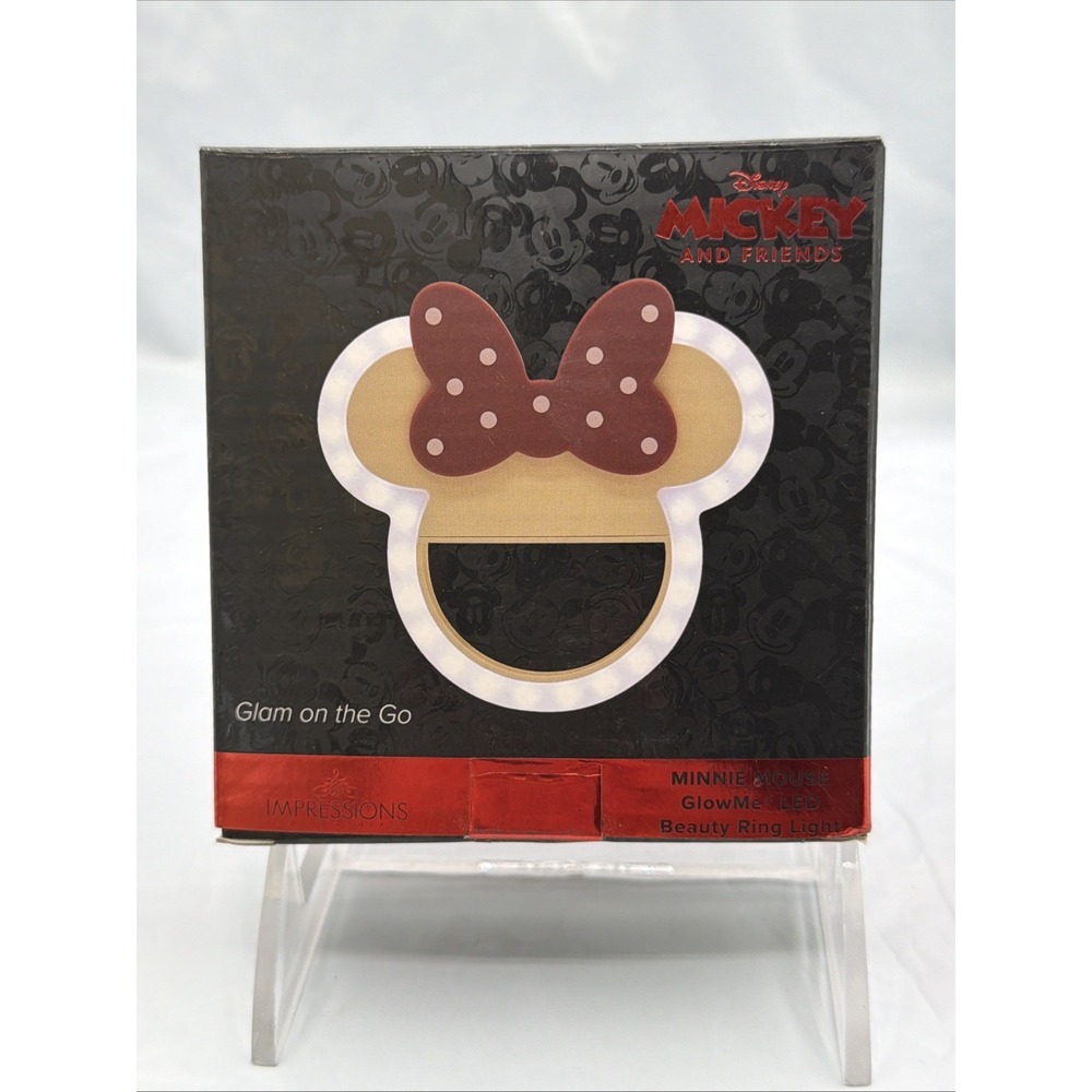 NEW Impressions Vanity Minnie Mouse GlowMe LED Beauty Ring Light Glam on the Go